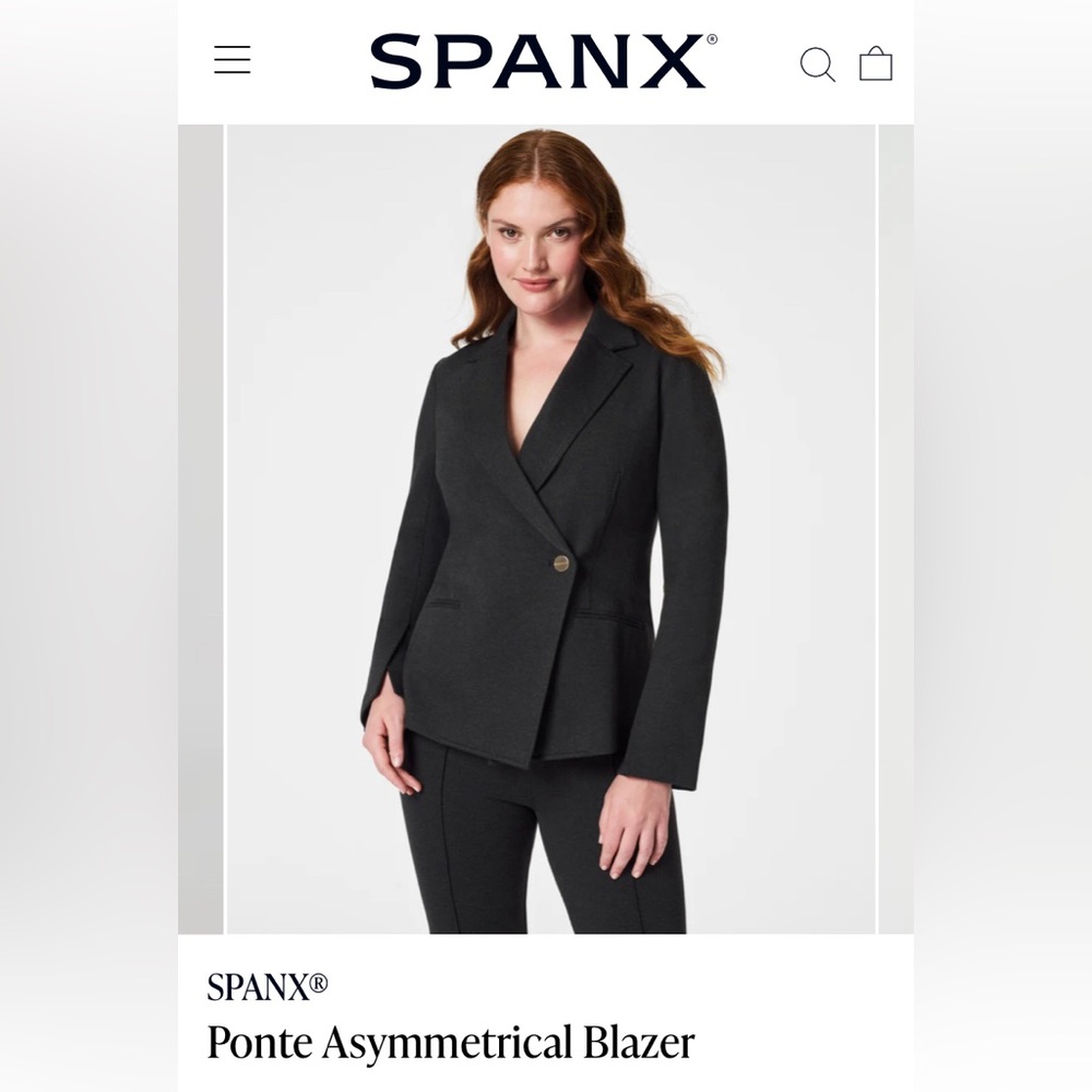 SPANX Blazer - L - Charcoal Gray